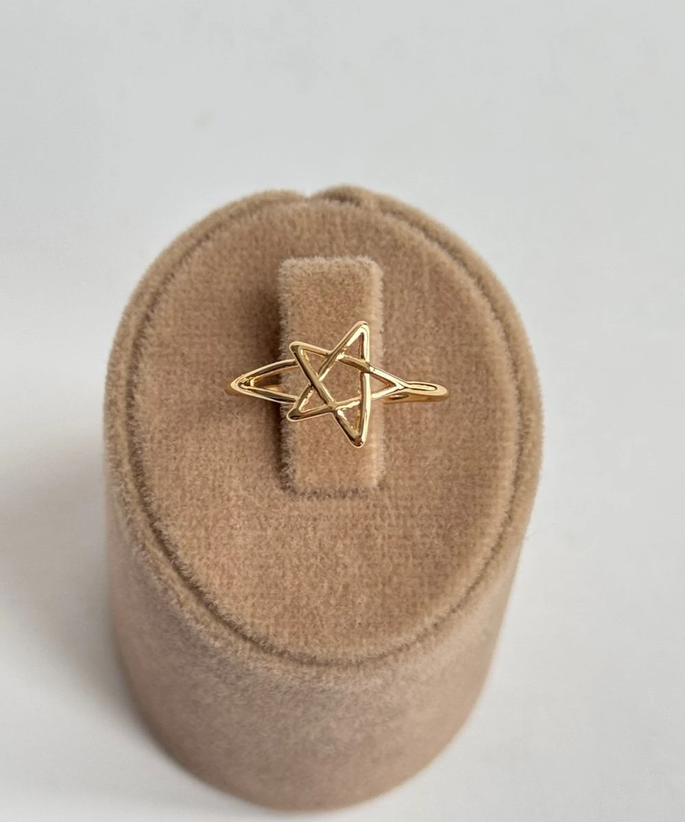 Pirinç Yıldız Yüzük
