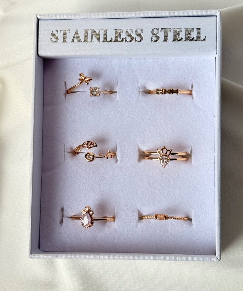 Pirinç 6'Lı  Ayarlamalı Yüzük