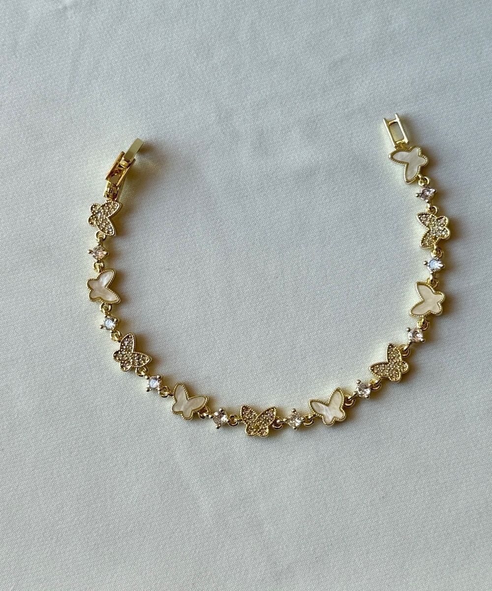 Luxury Sedef Minimal Kelebek Bileklik