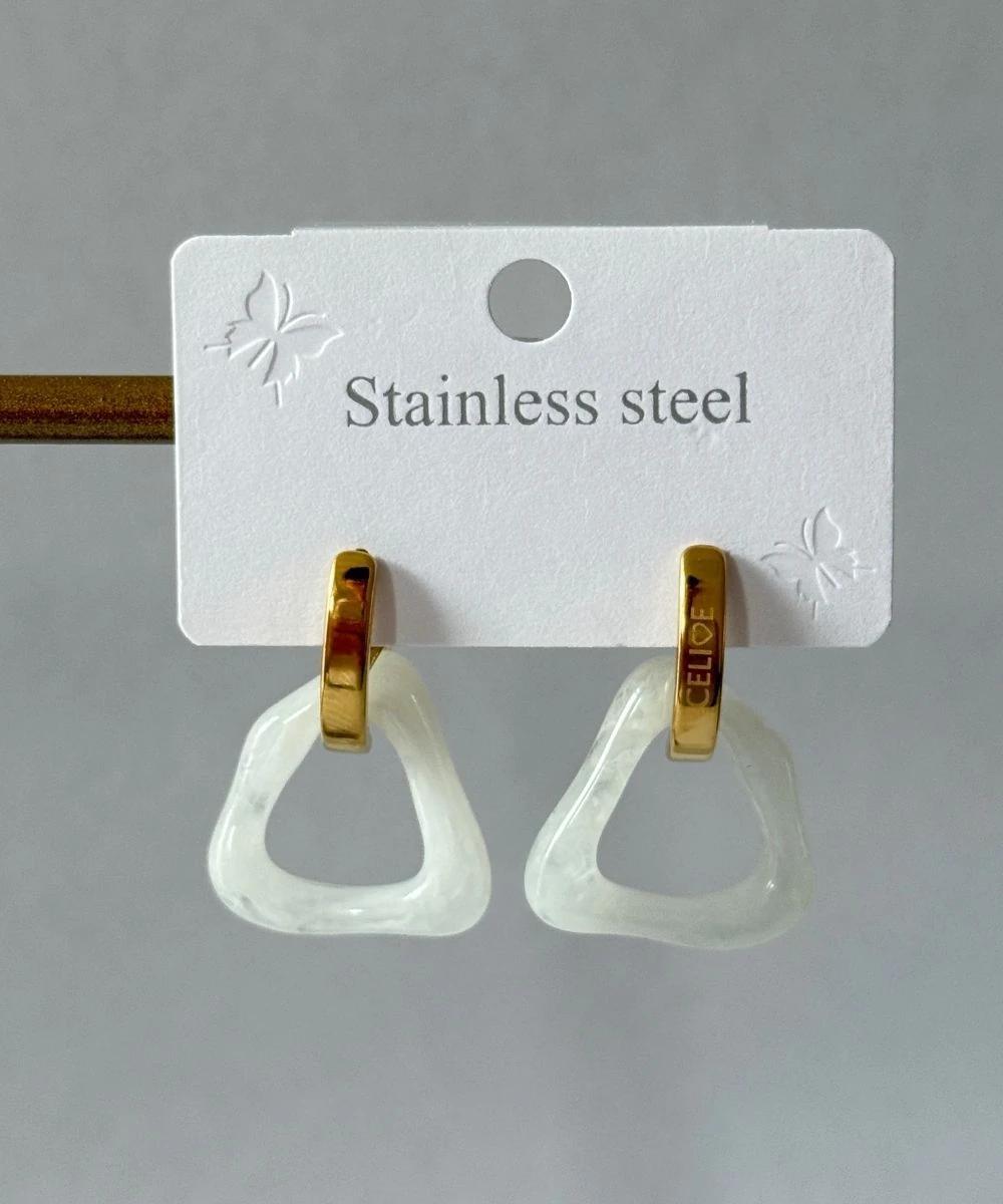 Çelik Sedef Üçgen Küpe