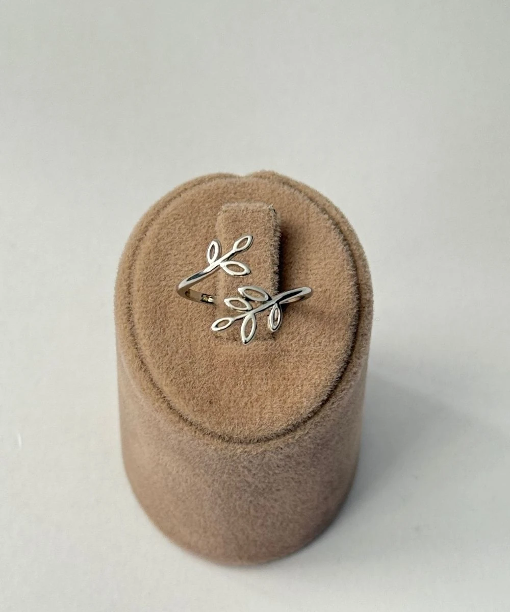 Pirinç 2'Li Yaprak Yüzük