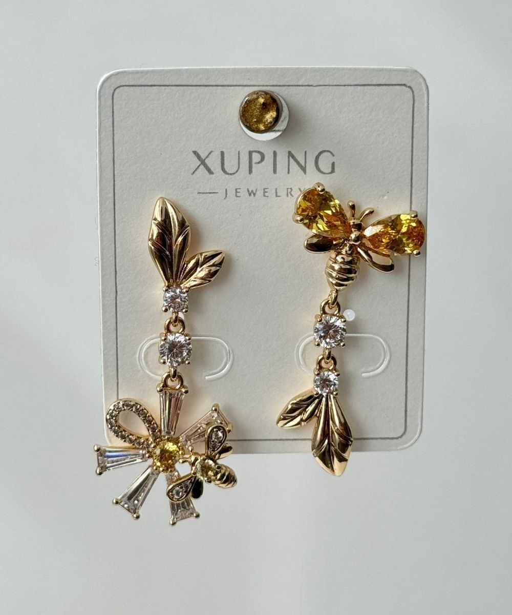 Xuping Sarı Arılı Küpe