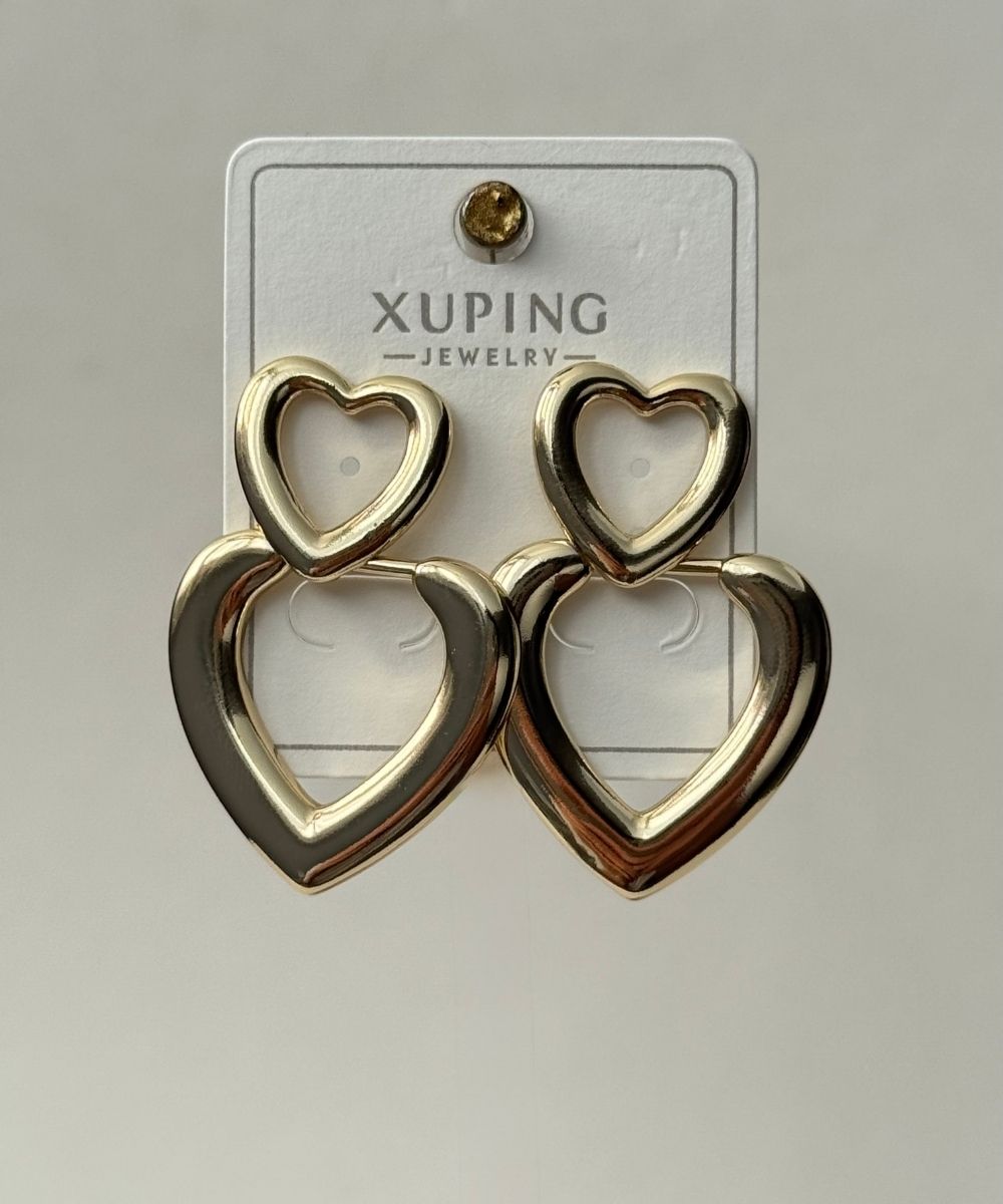 Xuping İçi Boş Kalp Küpe