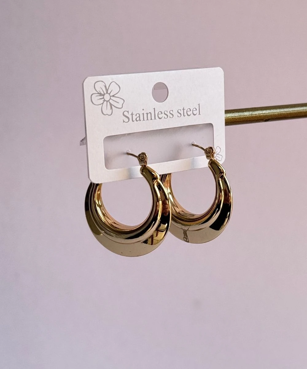 Çelik 2'Li Halka Küpe