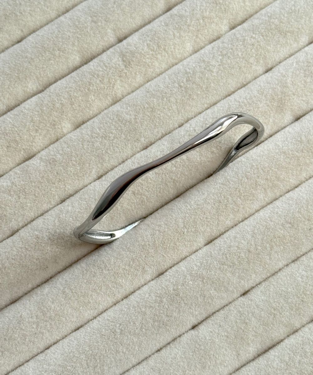 Çelik Oval Desenli Silver Kelepçe