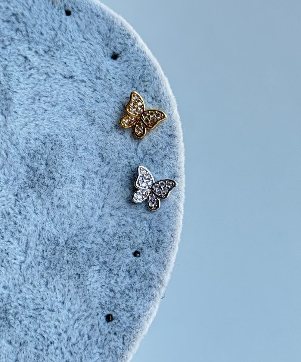Çelik Kelebek Tragus Piercing