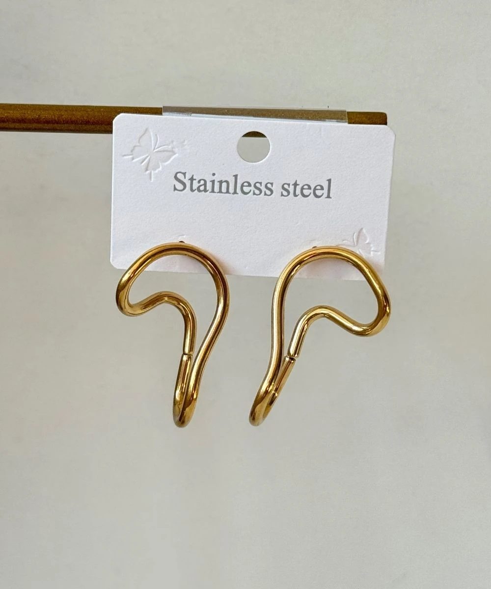 Çelik Kozmik Gold Küpe