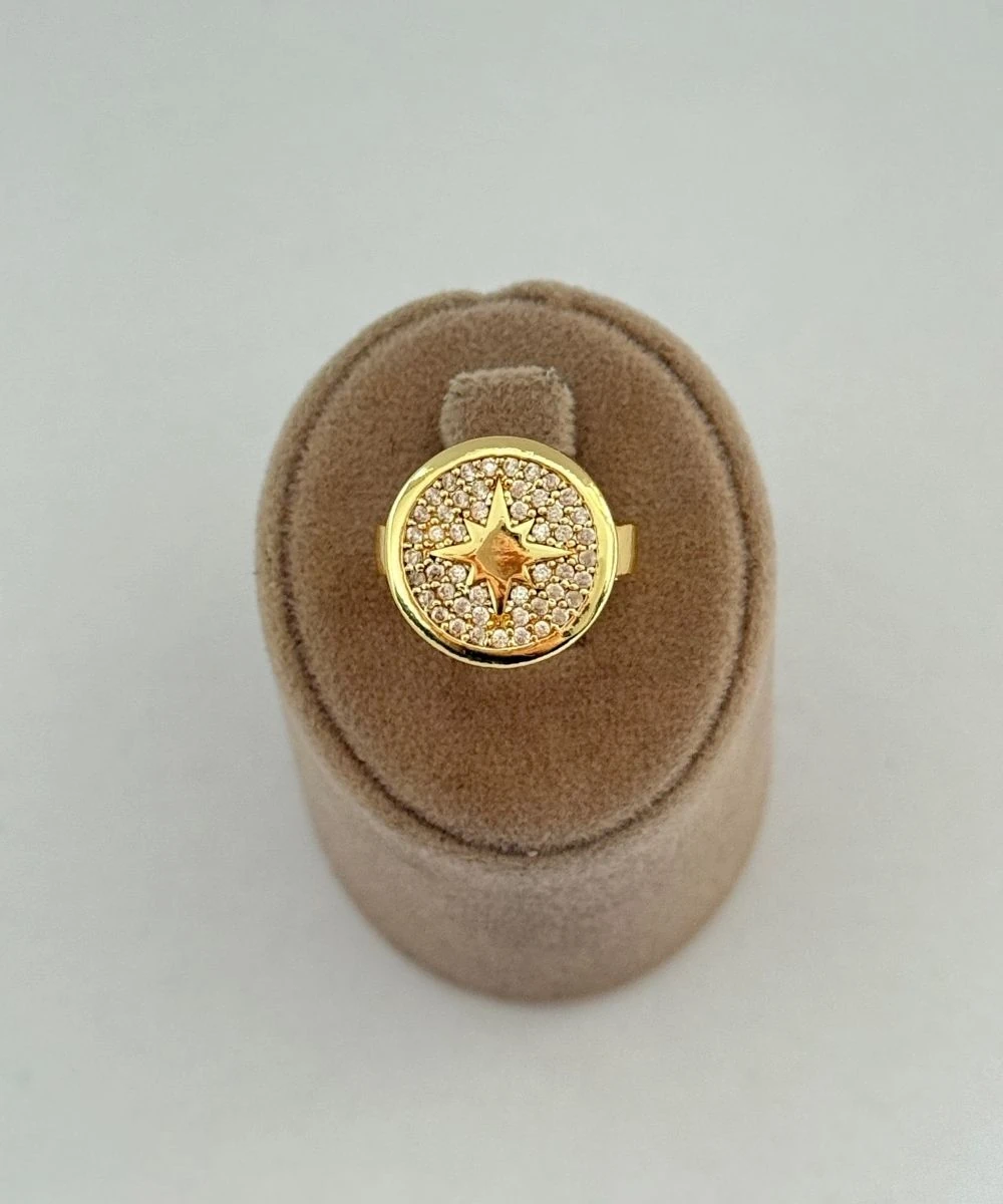 Vıp Yıldız Arma Ayarlamalı Yüzük