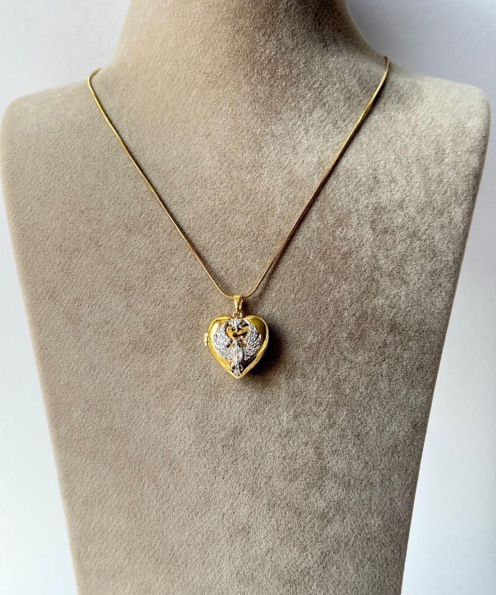 Çelik Anka Kuşu Kolye