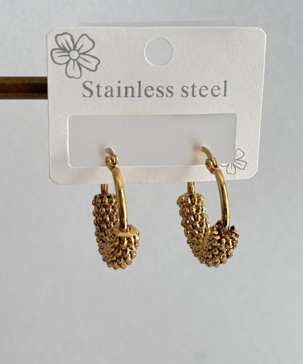 Çelik 2'Li Burgu Desenli Küpe