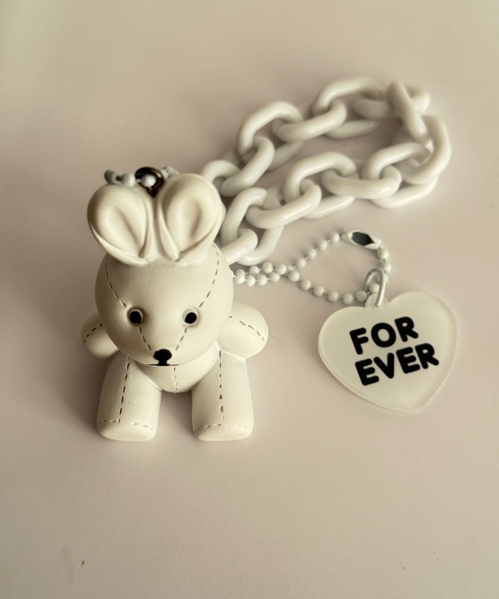 Aksesuar Beyaz Tavşan Forever Anahtarlık
