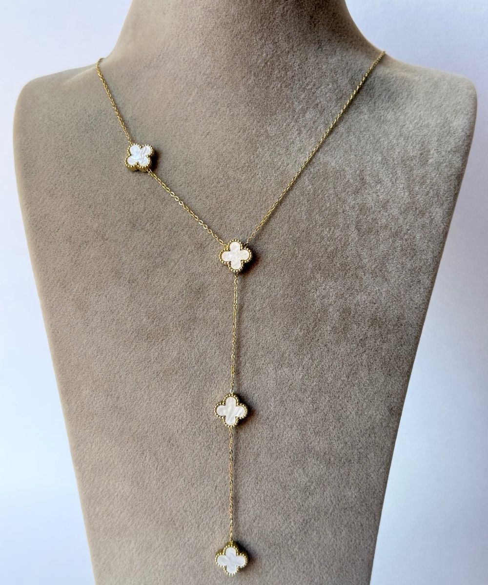 Çelik Sedef Yonca Y Gold Kolye