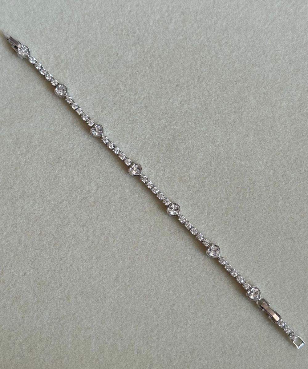 Xuping Silver Kalp Taşlı Bileklik