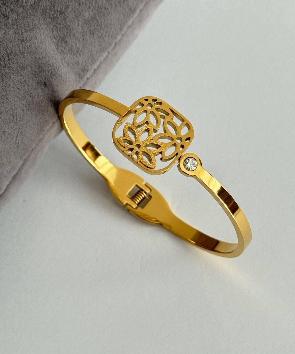 Çelik Kare  Lotus Desen Kelepçe