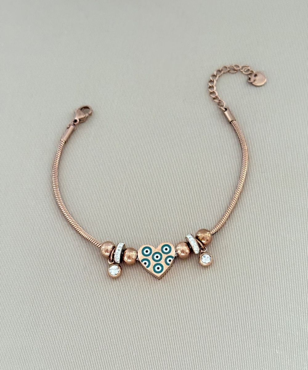 Çelik Pndr Nazarlık Kalp Bileklik