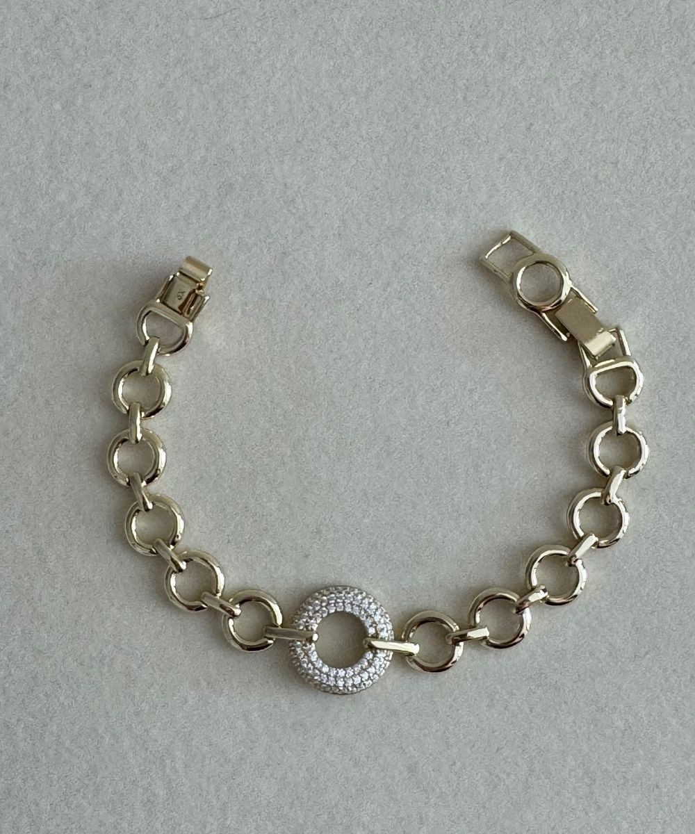 Xuping Dairesel Gold Taşlı Bileklik