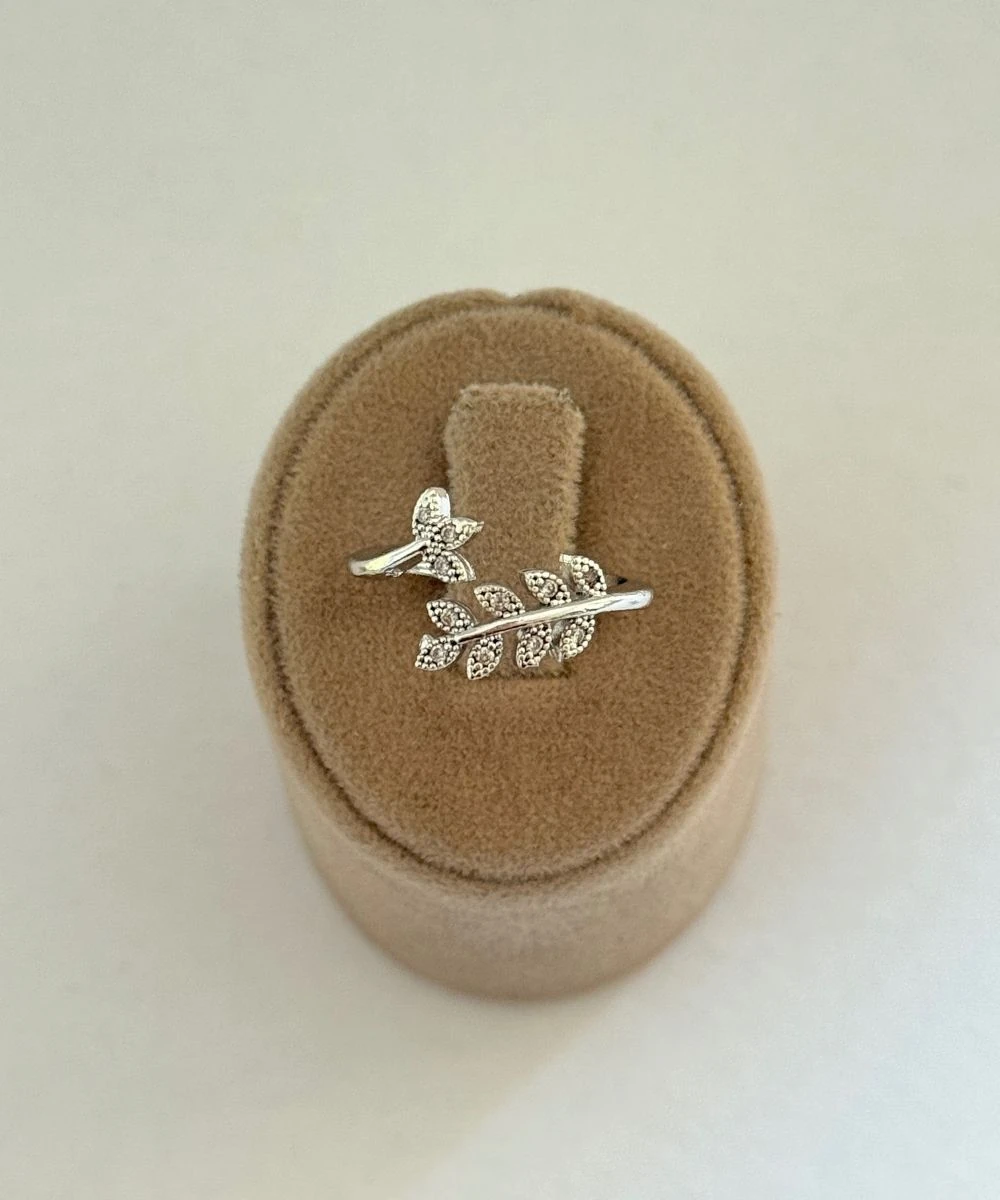 Vıp Yaprak Ayarlamalı Yüzük