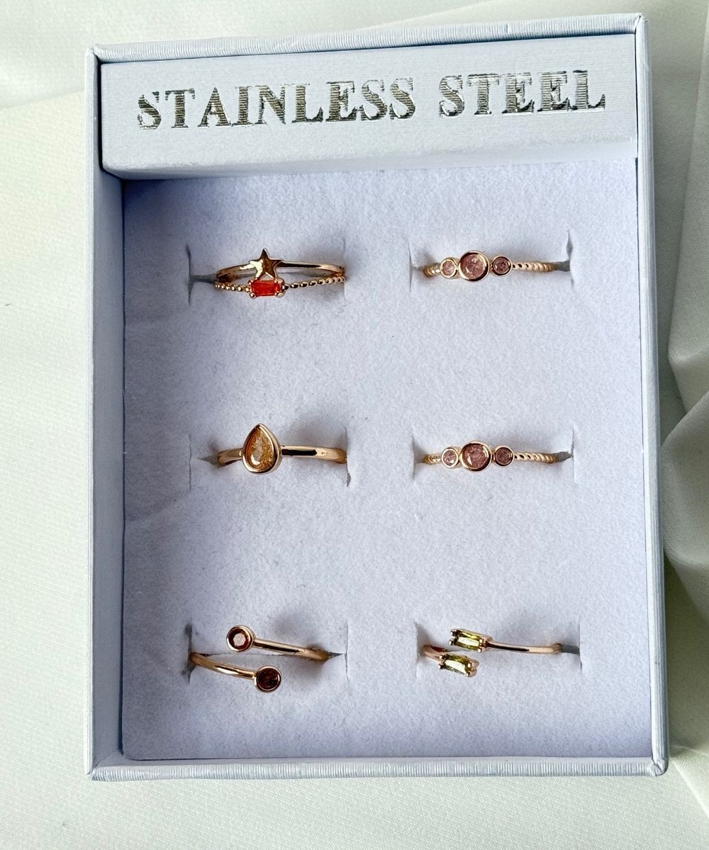 Pirinç 6'Lı  Ayarlamalı Yüzük