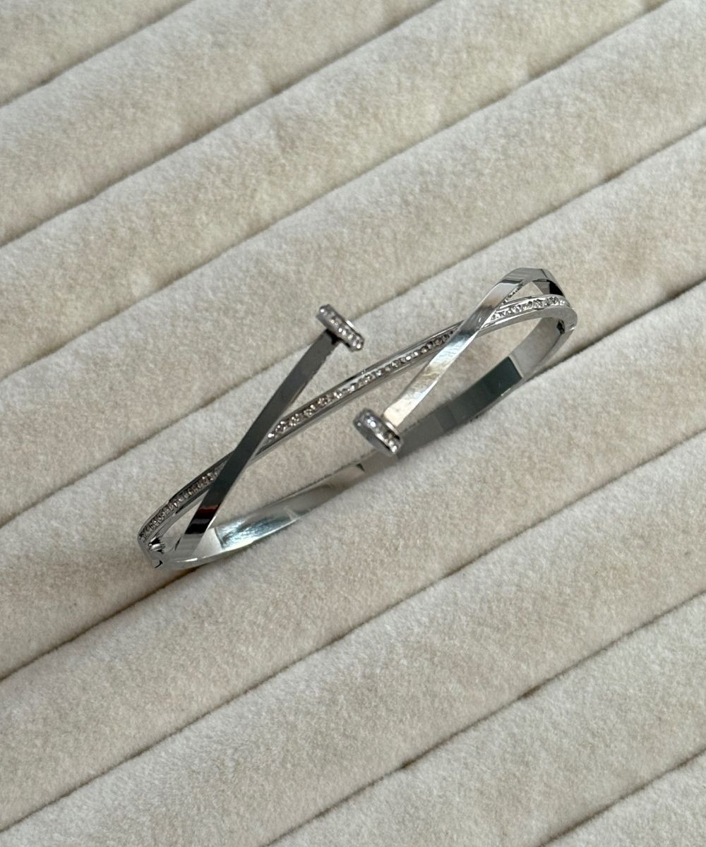 Çelik Taşlı Silindir Başlı Silver Kelepçe