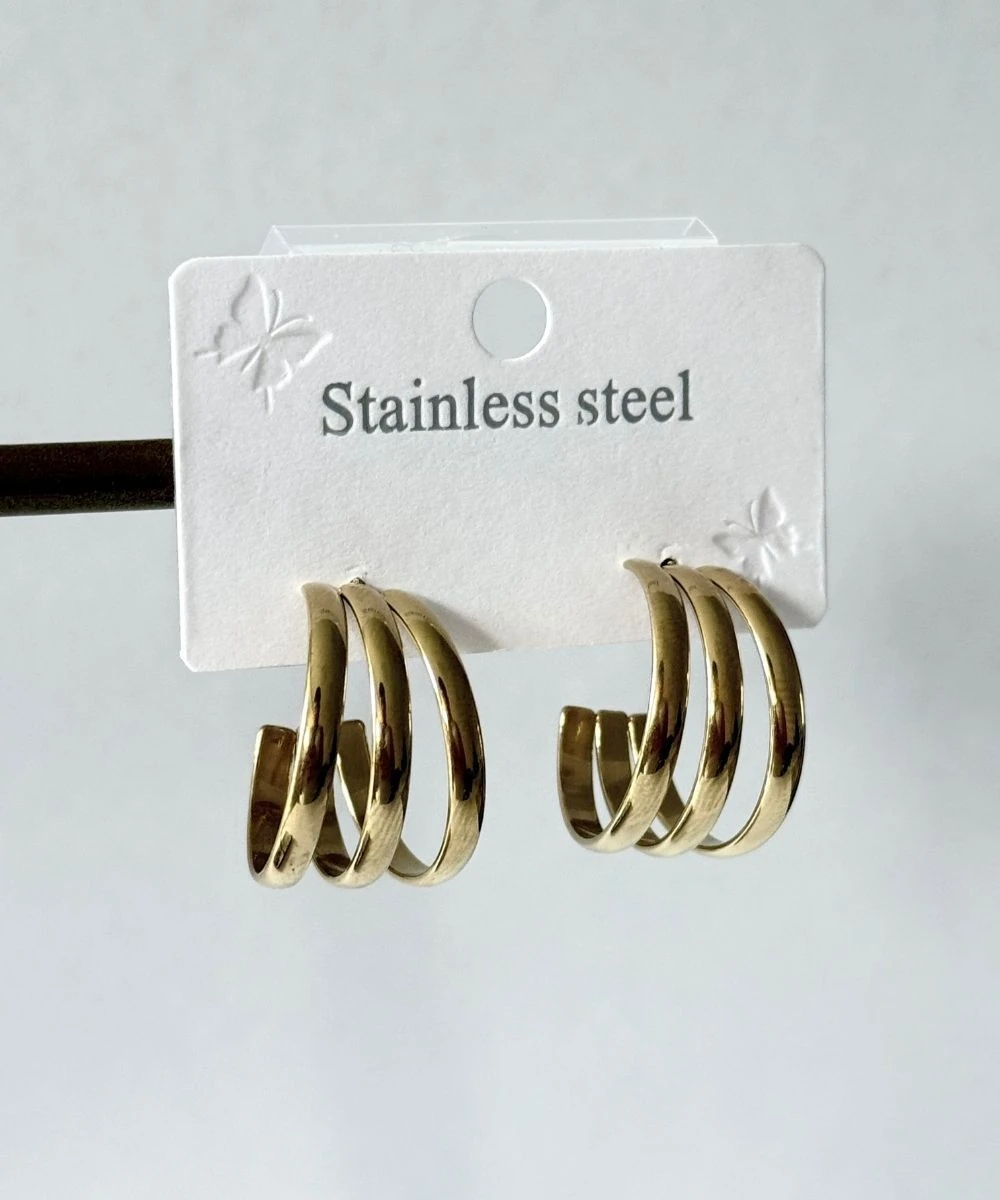 Çelik Çoklu Görünümlü Halka Küpe