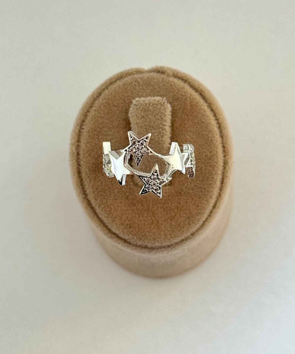 Vıp Parıltılı Yıldız Ayarlamalı Yüzük