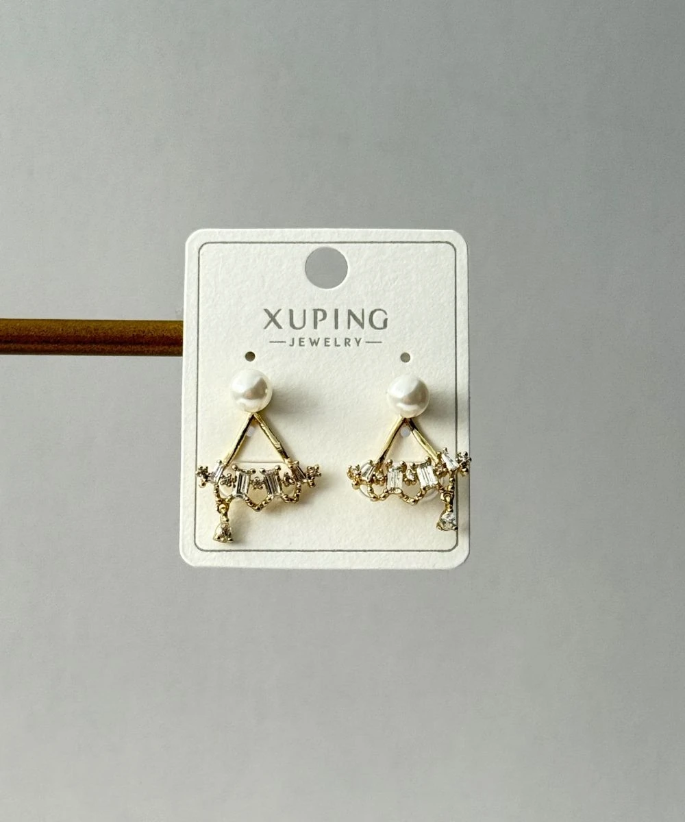 Xuping  İnci Baget Taşlı Küpe