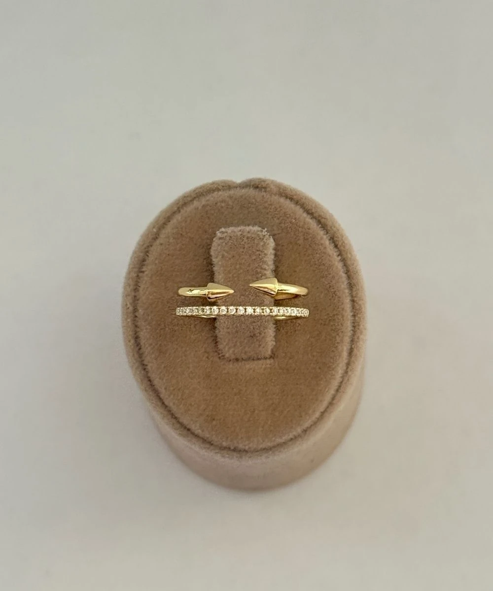 Xuping 2'Li Taşlı Ok Ayarlamalı Yüzük