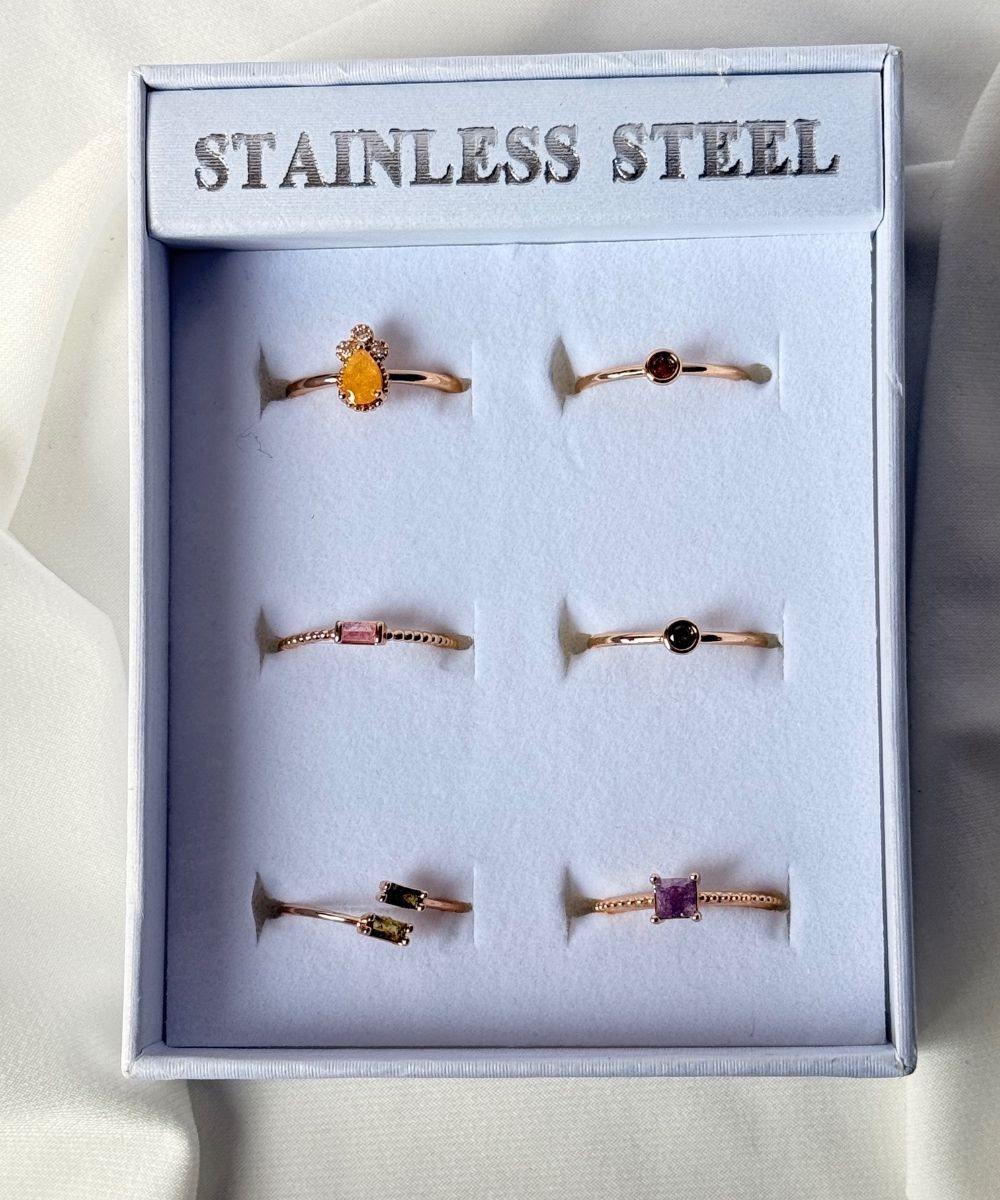 Pirinç 6'Lı  Ayarlamalı Yüzük