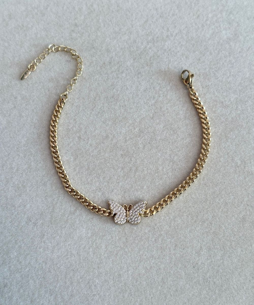 Xuping Taşlı Kelebek Bileklik