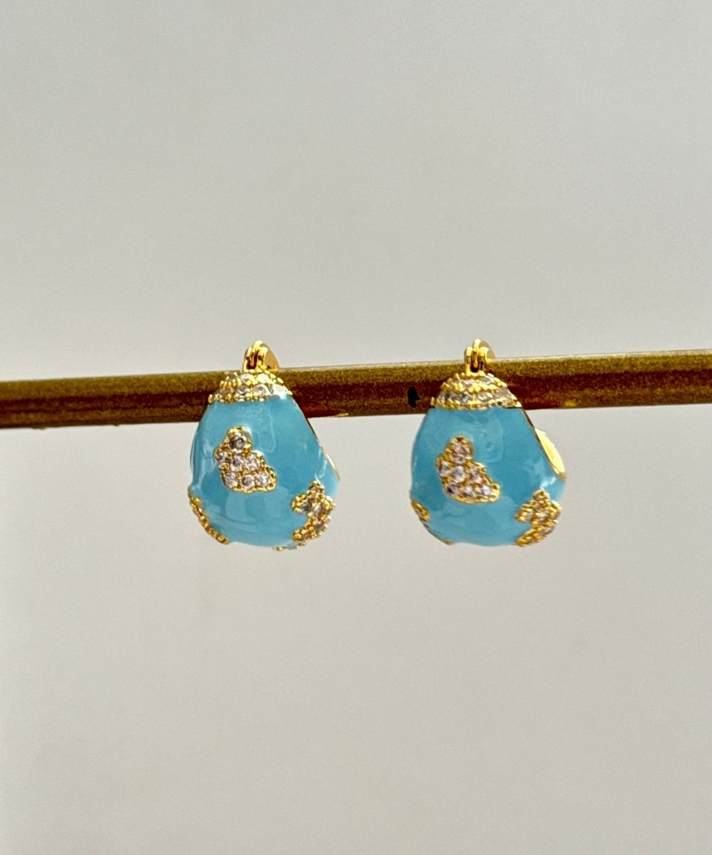 Luxury Mavi Hanedan Küpe