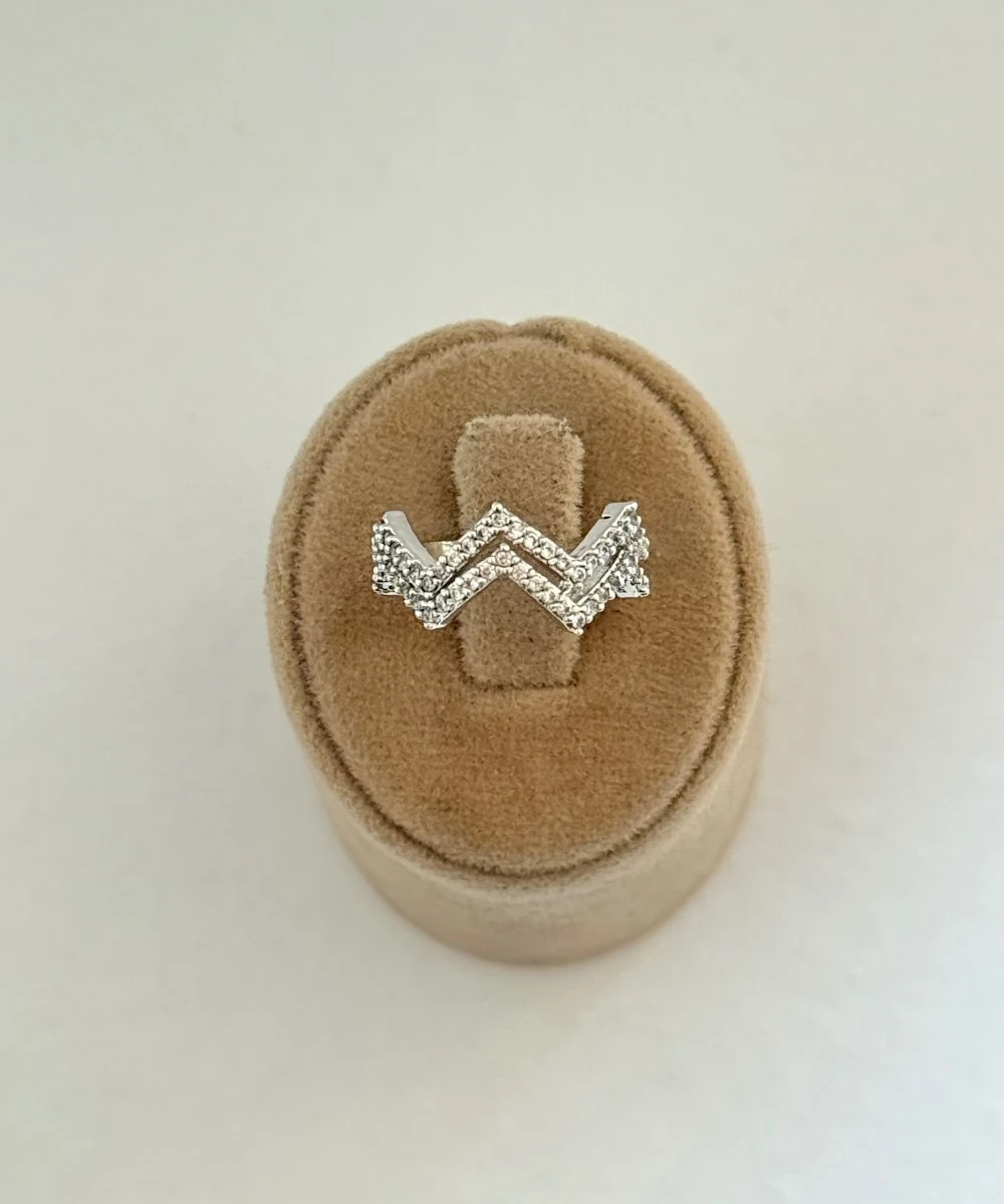 Vıp 2'Li Üçgen  Ayarlamalı Yüzük