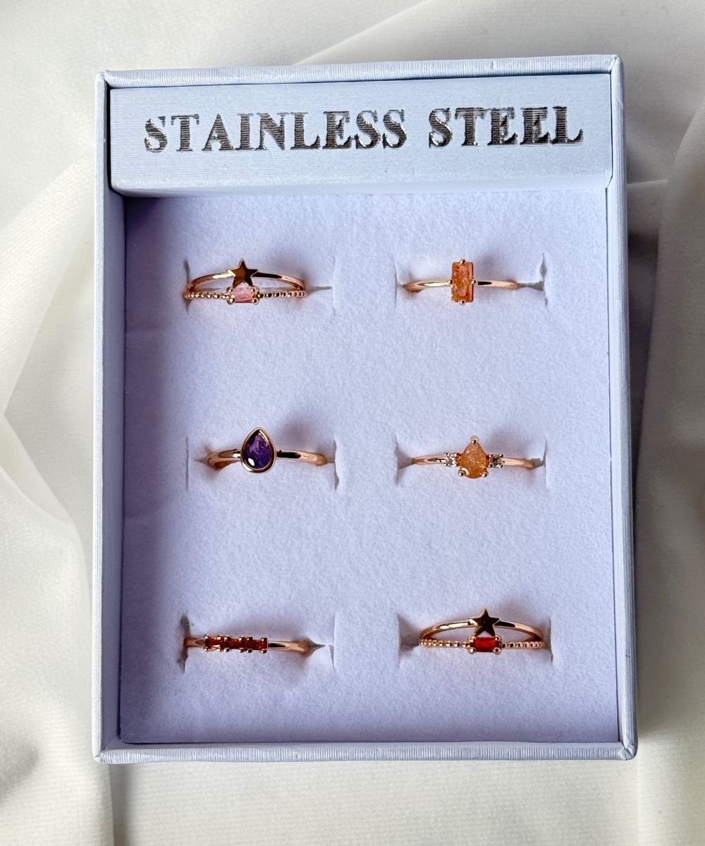 Pirinç 6'Lı  Ayarlamalı Yüzük