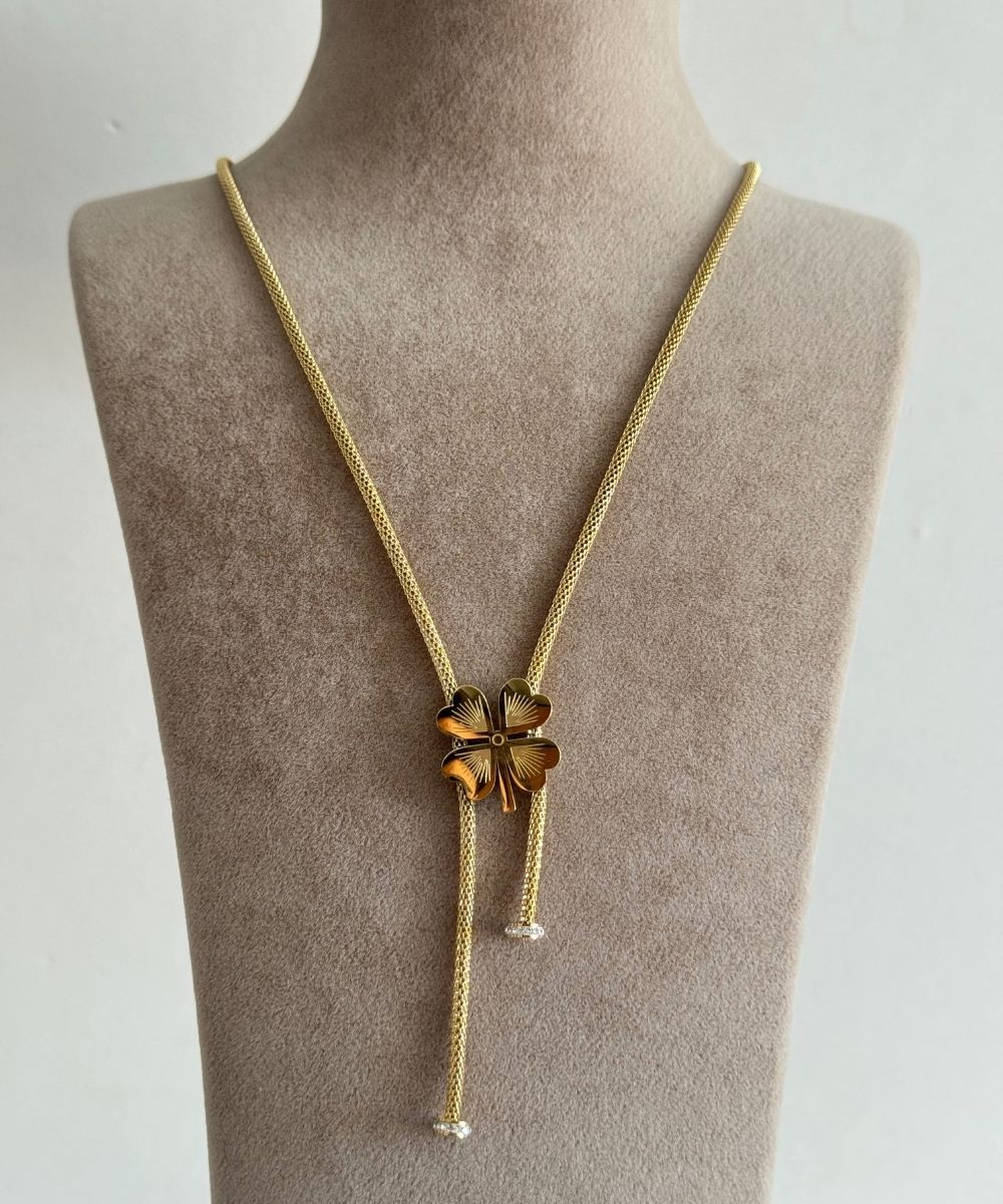 Çelik Hasır Boru Zincir Yonca Kolye