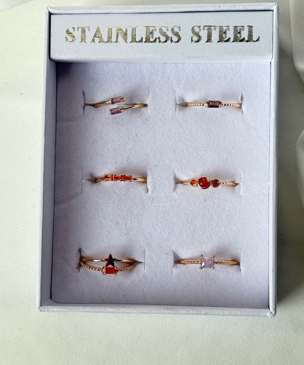 Pirinç 6'Lı  Ayarlamalı Yüzük