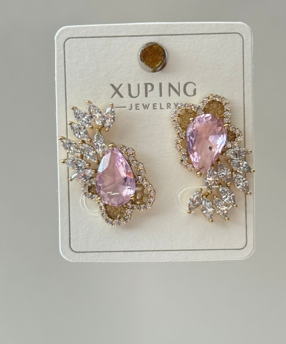 Xuping Damla Pembe Zıt Küpe