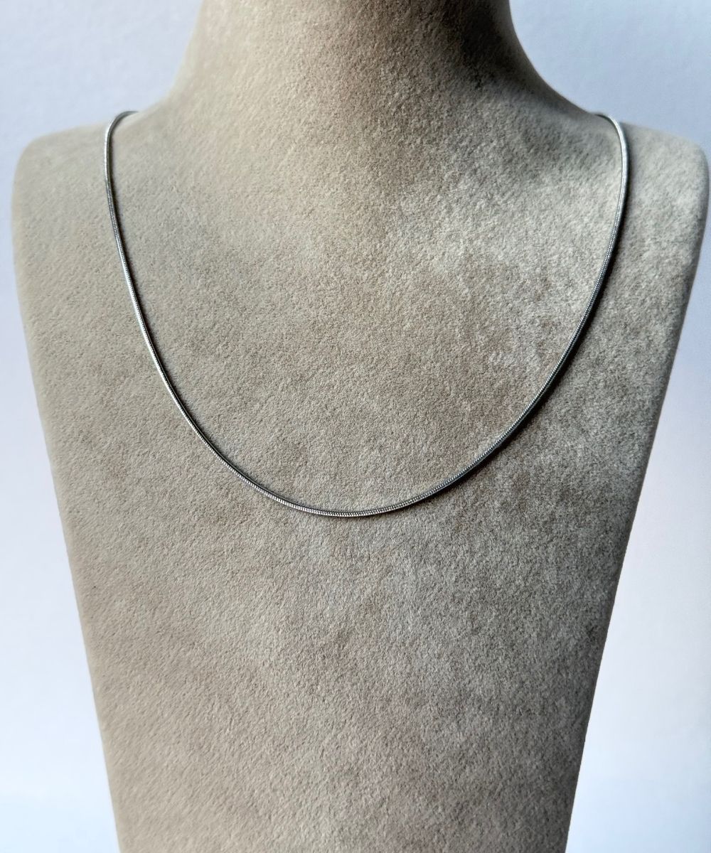 Çelik 45 Cm Sade Zincir Silver Kolye