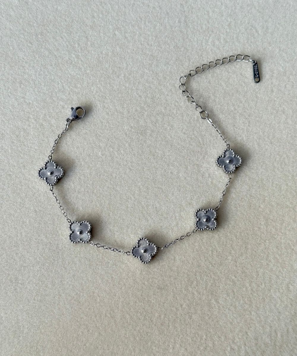 Çelik Küçük Silver Yonca Bileklik