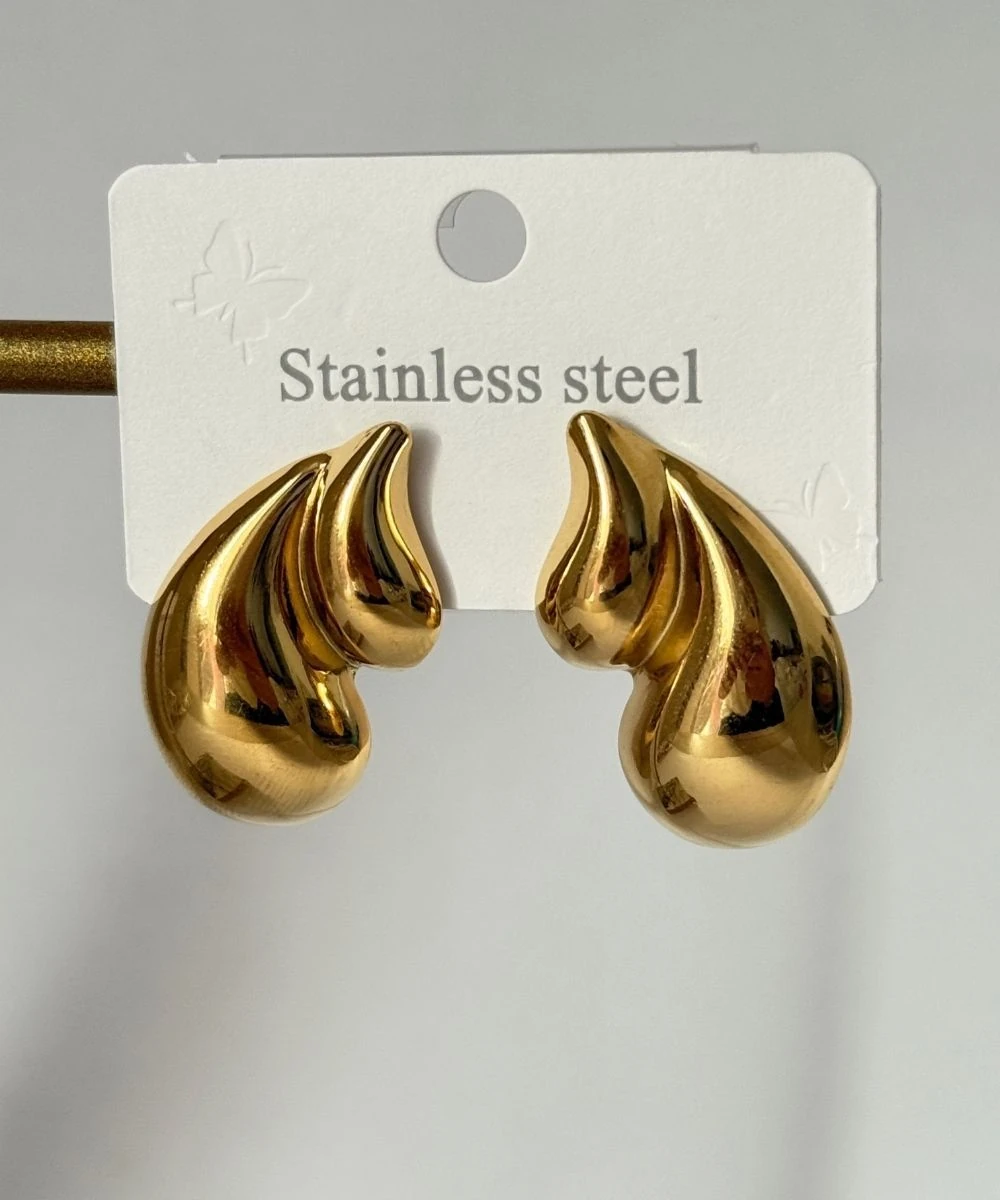 Çelik 2'Li Çapraz Damla Küpe