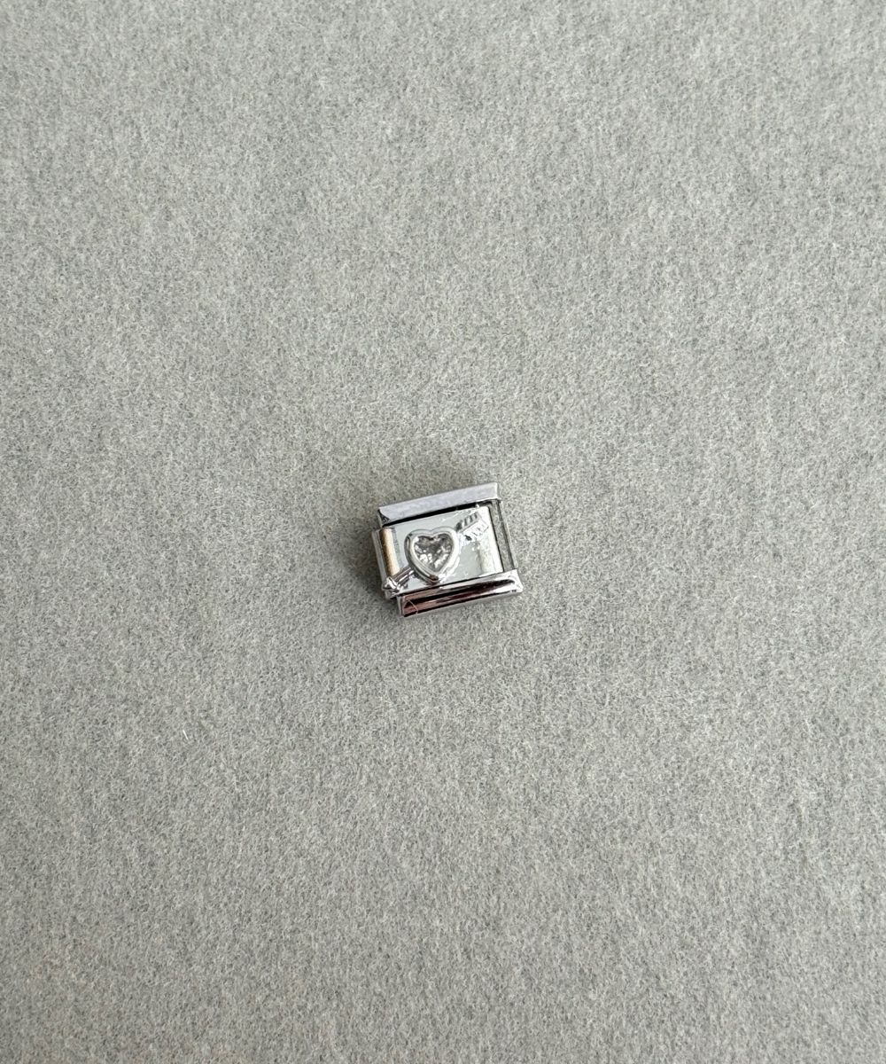Çelik Eros Kalp Nomi Charm