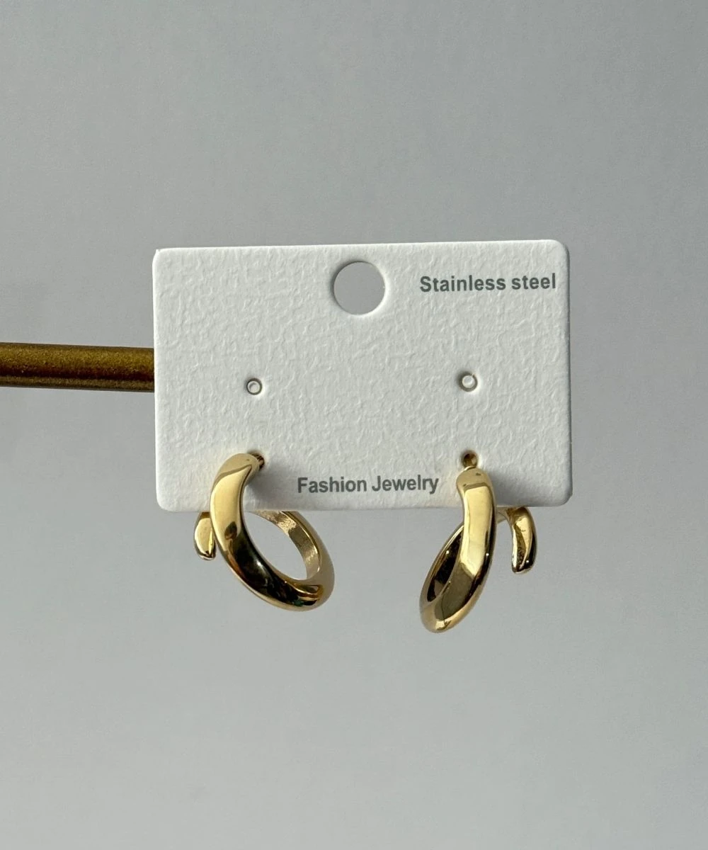 Çelik 2'Li Boynuz Küpe