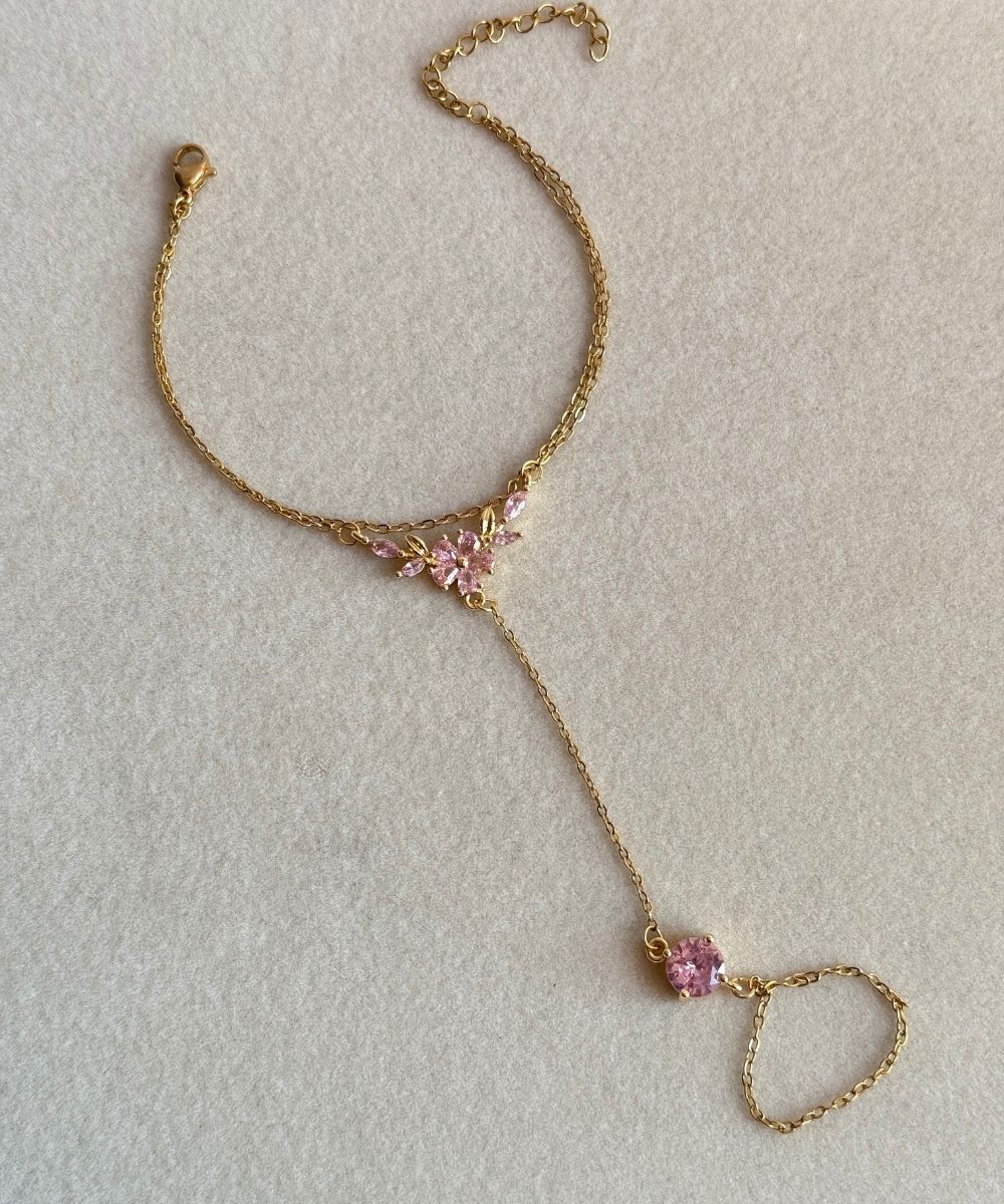 Çelik Çoklu Pembe Taşlı Kuzey Yıldızı Şahmeran