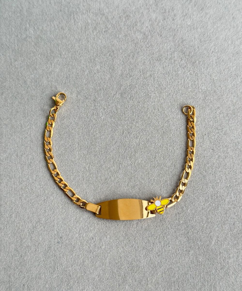 Çelik Çocuk Künye Arılı Bileklik