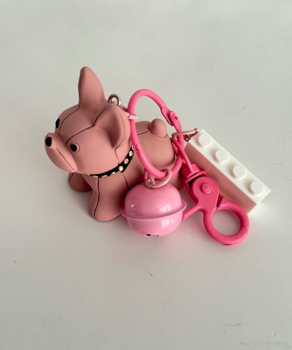Aksesuar Pembe Ziili Köpek Anahtarlık