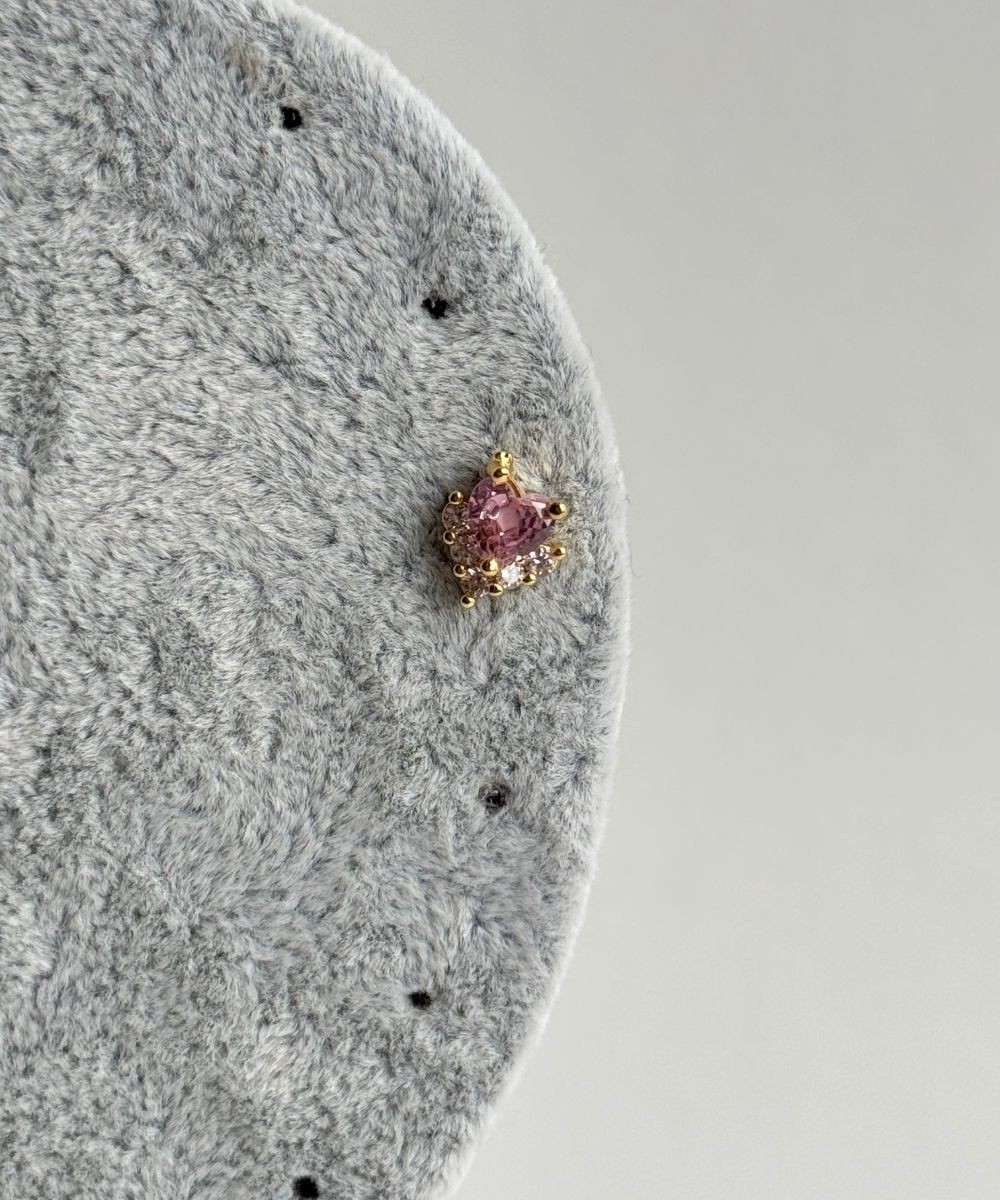 Çelik Pembe Kalp Tragus Piercing