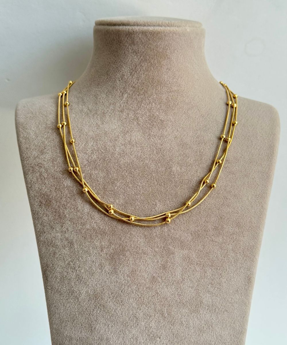 Çelik 3'Lü Dorika Kolye