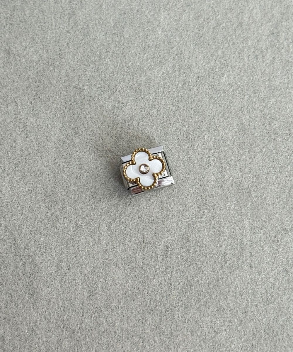 Çelik Taşlı Sedef Yonca Nomi Charm