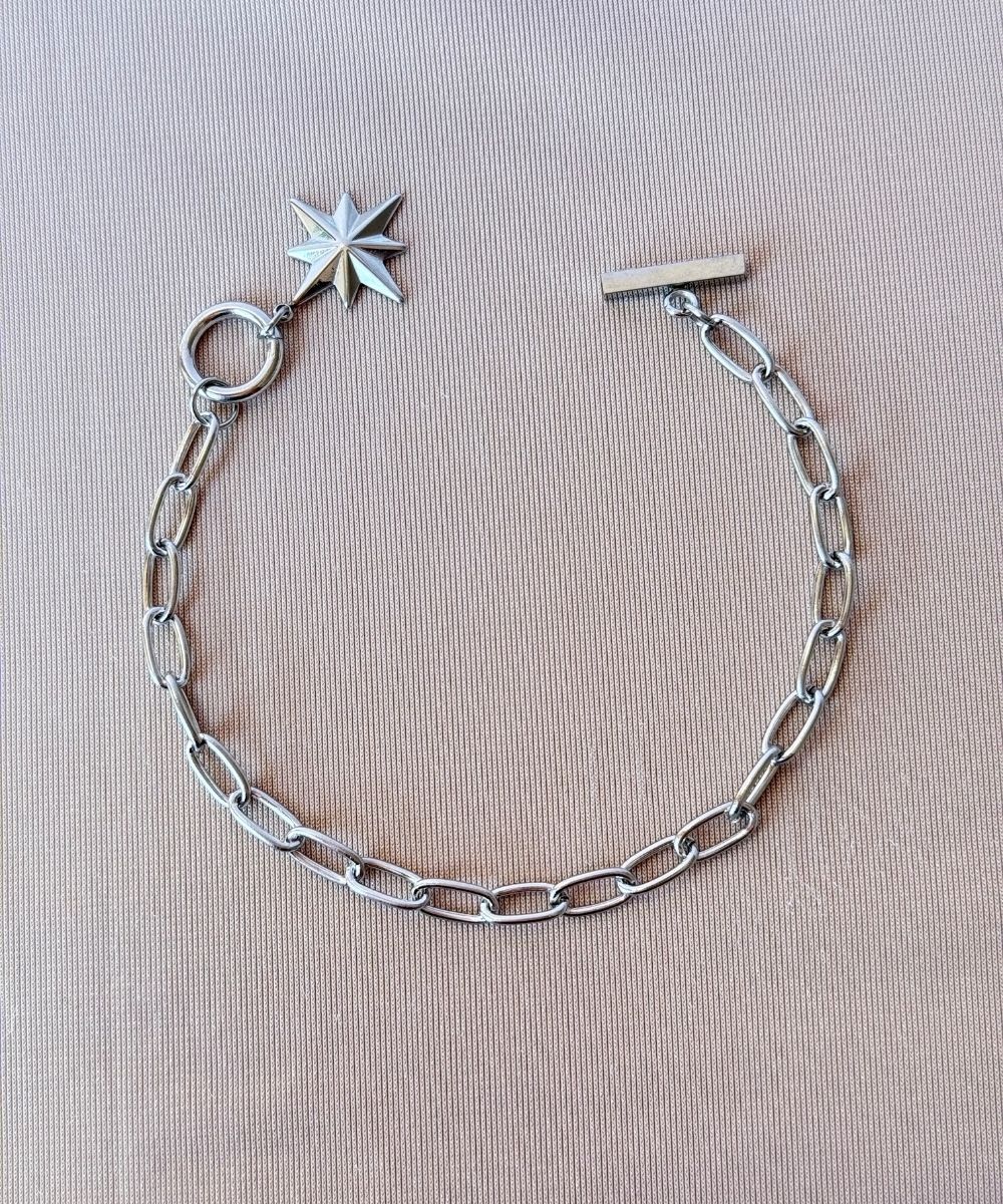 Çelik Sade Kuzey Yıldızı Kilit Bileklik