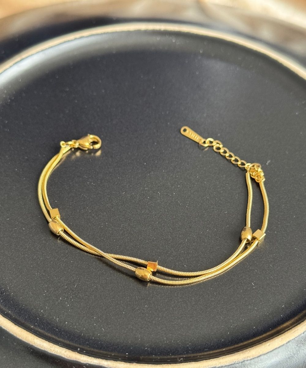 Çelik 2'Li Kare Dorika Bileklik