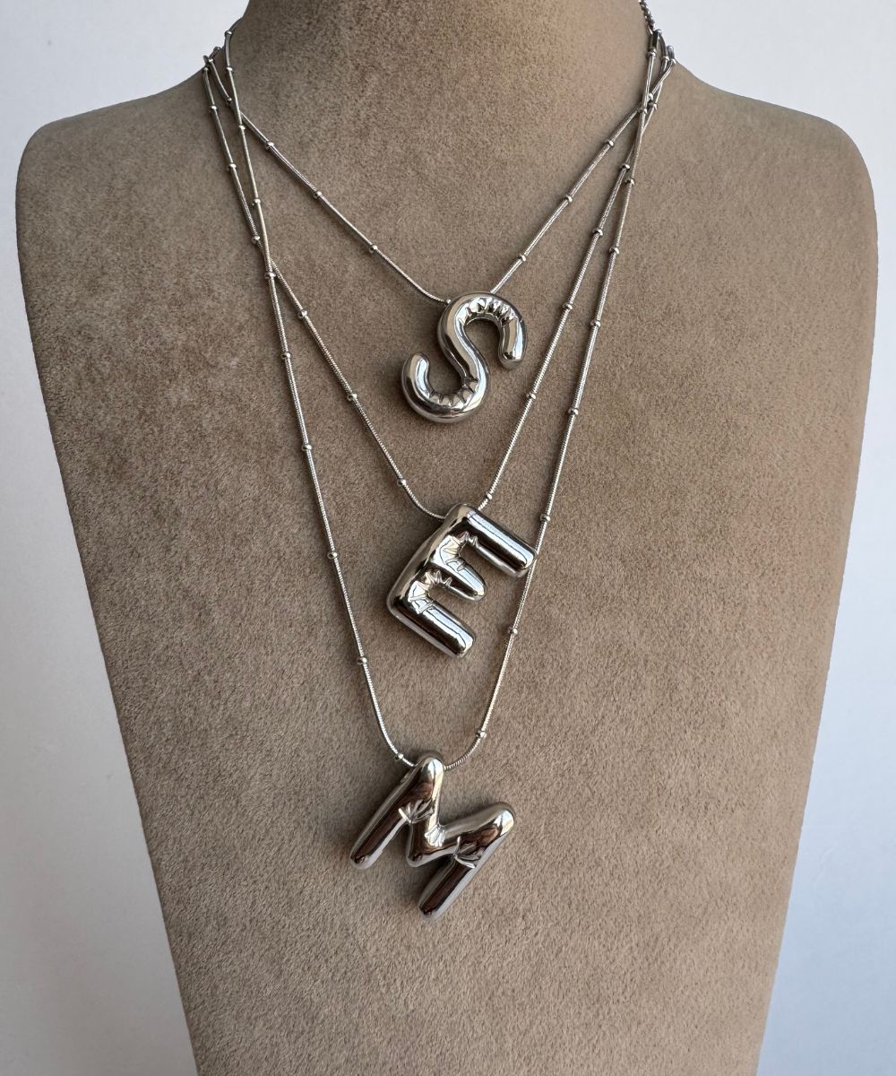 Çelik Balon Harf Kolye