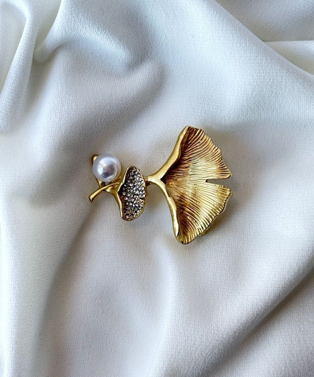 Vıp İncili Deniz Kabuğu Broş